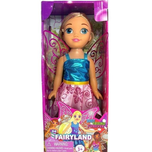 Fairyland Doll Best Friend Forever Blond Hair Blue Eyes Sparkly Wings 11 Inch - Picture 1 of 7